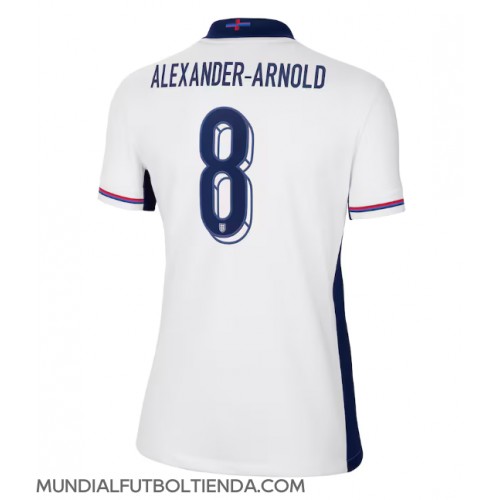 Camiseta Inglaterra Alexander-Arnold #8 Primera Equipación Replica Eurocopa 2024 para mujer mangas cortas